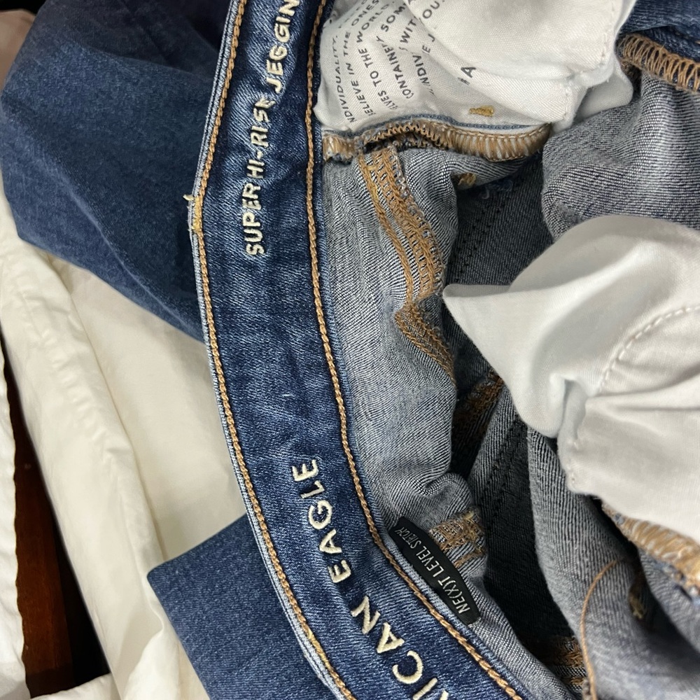 American Eagle next level stretch super hi rise jegging size 000 - Picture 5 of 7